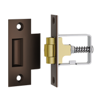 Tube Latch Roller with Face Plate & Striker Signature Brass in Signature Brass