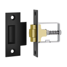 Tube Latch Roller with Face Plate & Striker Matt Black in Matt Black