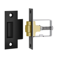 Tube Latch Roller with Face Plate & Striker Matt Black in Matt Black