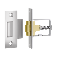 Tube Latch Roller with Face Plate & Striker Polished Chrome in Polished Chrome