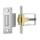 Tube Latch Roller with Face Plate & Striker Brushed Chrome in Brushed Chrome