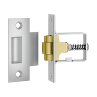 Tube Latch Roller with Face Plate & Striker Brushed Chrome in Brushed Chrome