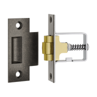 Tube Latch Roller with Face Plate & Striker Distressed Nickel in Distressed Nickel