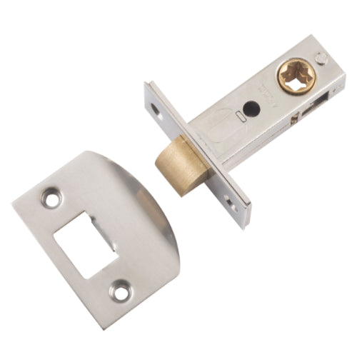 Tube Latch Split Cam 'D' Striker Satin Nickel Backset 45mm in Satin Nickel