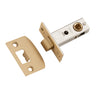 Tube Latch Split Cam 'D' Striker Satin Brass Backset 45mm in Satin Brass