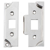 Tube Latch Split Cam Face Plate & Striker Kit Rebated Polished Nickel H95xW38mm in Polished Nickel