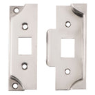 Tube Latch Split Cam Face Plate & Striker Kit Rebated Satin Nickel H95xW38mm in Satin Nickel