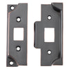 Tube Latch Split Cam Face Plate & Striker Kit Rebated Antique Copper H95xW38mm in Antique Copper