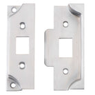 Tube Latch Split Cam Face Plate & Striker Kit Rebated Chrome Plated H95xW38mm in Chrome Plated