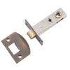 Tube Latch Split Cam 'D' Striker Antique Brass Backset 60mm in Antique Brass