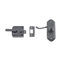 Screen Door Latch Left Hand External Matt Black H98xW36mm P40mm in Matt Black