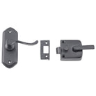 Screen Door Latch Right Hand External Matt Black H98xW36mm P40mm in Matt Black
