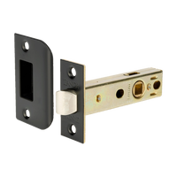 Tubular Latch, 60mm Backset in Black
