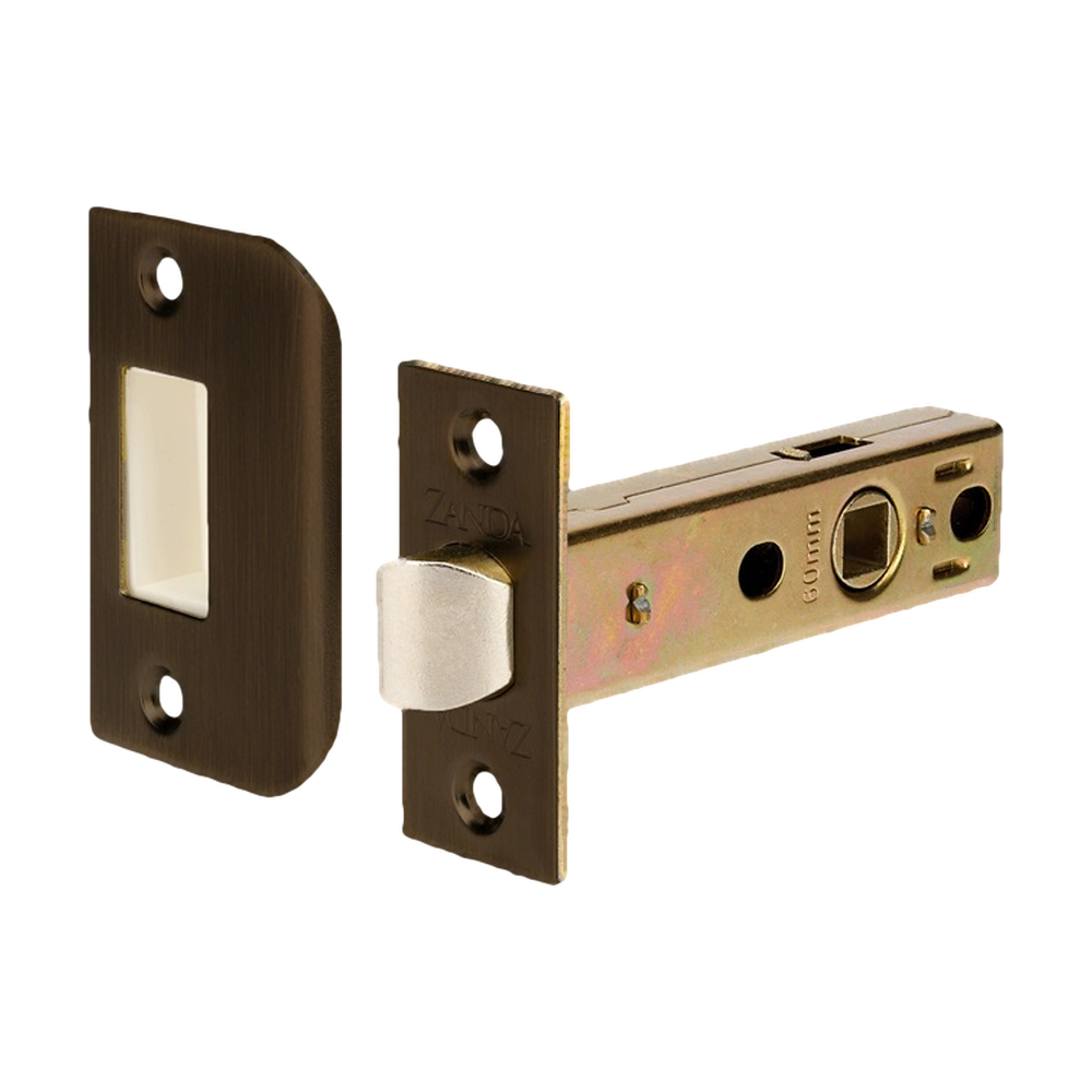 +Tubular Latch, 60mm Backset in Ember Bronze