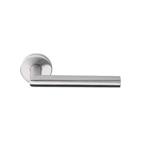 BASICS LB2-19 sprung lever handle on rose EN1906 class 3 satin stainless steel   in Satin Stainless