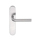 Pair of Formani BASICS Lever handles with 19mm diameter on oval backplates, shown in a sleek modern finish.