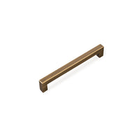 Momo LIBERTY Cabinet Pull Handle in dark bronze finish, with sleek curved design for kitchen or furniture drawers.