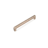 Momo LIBERTY cabinet pull handle in dark bronze finish, sleek and modern with curved design for kitchen or furniture drawers.