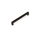 Momo LIBERTY cabinet pull handle in matte black finish, sleek modern hardware for kitchen or bathroom cabinets.