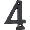 Numeral 4 Iron Matt Black H75mm in Iron Matt Black