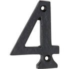 Numeral 4 Iron Matt Black H75mm in Iron Matt Black