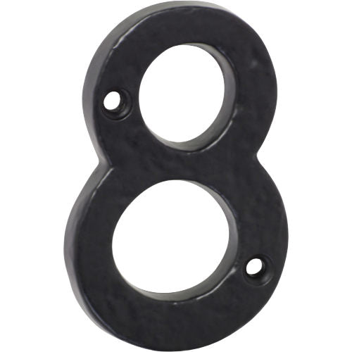 Numeral 8 Iron Matt Black H75mm in Iron Matt Black