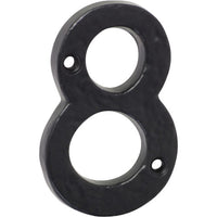 Numeral 8 Iron Matt Black H75mm in Iron Matt Black