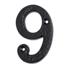 Numeral 9 Iron Matt Black H75mm in Iron Matt Black