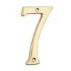 Numeral 7 Polished Brass H100mm in Polished Brass