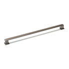 Momo LUCCA cabinet pull handle in antique brass finish, sleek metal design for kitchen or furniture cabinetry.