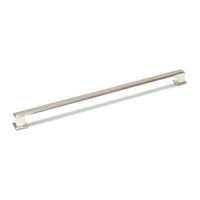 Momo LUCCA cabinet pull handle in polished nickel finish, showcasing a sleek, modern design for kitchen or furniture drawers.