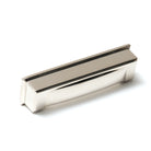Momo LUCCA Cup Pull in PN finish, showing a close-up of the elegant, rounded cabinet handle with a smooth finish.