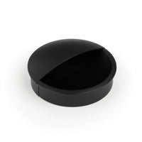 Momo LIDD flush pull handle in matte black finish, showcasing sleek, modern design for cabinetry or furniture installation.