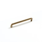 Momo LUMI cabinet pull handle in brushed aluminum finish, stylish and modern hardware for kitchen or furniture cabinets.