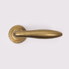 Clover Door Lever - Acid Washed Brass in Acid Washed Brass