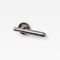 Lo & Co Lola Lever door handle in brushed nickel finish, showcasing sleek modern design and smooth lever action.