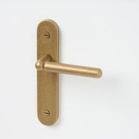Tubby Lever Tumbled Brass in Tumbled Brass