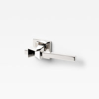 Lo & Co Forma lever door handle in polished nickel finish, modern design with sleek, ergonomic shape for interior doors
