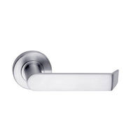 MDZ Lever 24 on Ø53mm Round Rose. in Polished Chrome