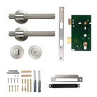 Momo Belgravia knurled lever handle with dark bronze finish, modern door hardware for stylish interior doors