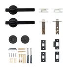 Momo BELGRAVIA lined lever handle in satin finish, showing detailed close-up of the modern door handle design