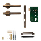 Momo BELGRAVIA plain lever handle in bronze finish, showing a sleek, modern door handle with smooth design and ergonomic shape.