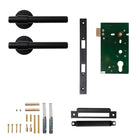 Momo Belgravia plain lever handle in polished metal finish, featuring a sleek, modern design for interior doors.