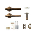 Momo Belgravia plain lever handle in bronze finish, showing a sleek modern door handle with a smooth lever design.