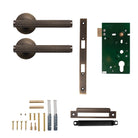 Momo BELLEVUE knurled lever handle in bronze finish, showcasing textured grip and sleek design for vehicle interior use