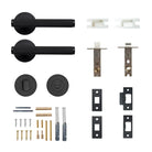 Momo BELLEVUE knurled lever handle in black with textured grip, designed for automotive or motorcycle applications.