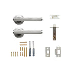 Momo BELLEVUE lined lever handle with dark bronze finish, designed for door hardware and interior use.