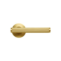 Momo Bellevue lined lever handle in black finish with detailed design, suitable for door hardware or architectural use.