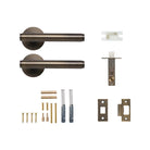 Momo Bellevue plain lever handle with polished brass finish, featuring a sleek, modern design for door hardware.