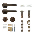 Momo Bellevue plain lever handle with sleek, modern design, shown in polished finish on a white background.